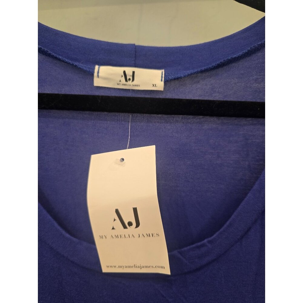 My Amelia James Womens XL Blue Short Sleeve Midi Dress - Picture 2 of 3